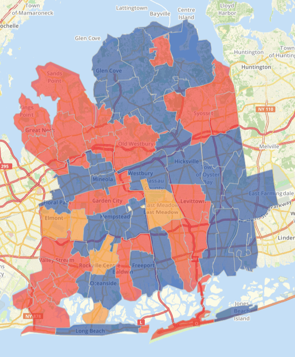 Long Island Nassau County Progress Map
